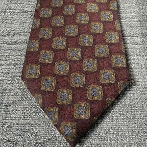 ROBERT TALBOTT Best of Class Silk Necktie Geometric Burgundy Extra‎ Long 63x4